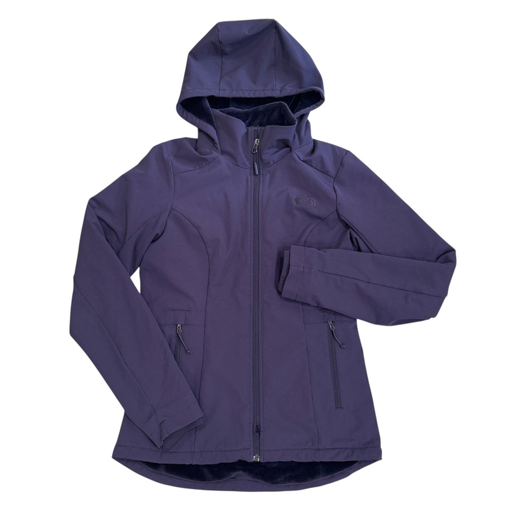The North Face Shelbe Raschel Hooded Softshell Jacket Purple Women's Small FLAW